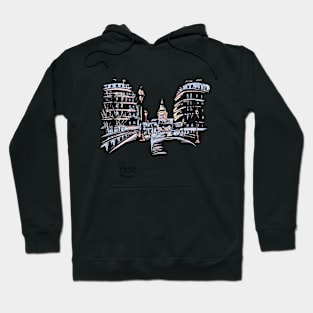 Paris in the winter morning, France Hoodie